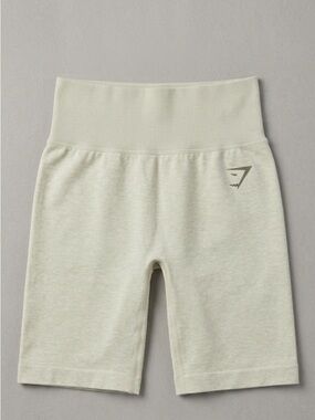 Gymshark High-Waist Athletic Bike Shorts in Pale Yellow